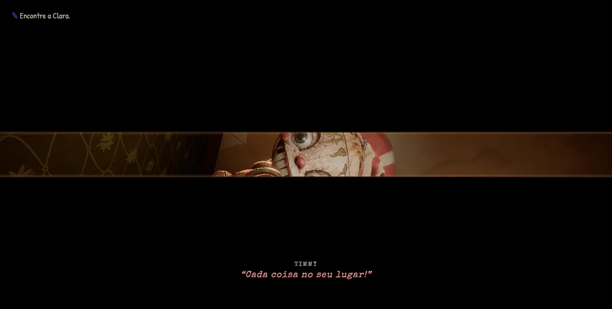 A tampa de um baú fechando sobre o rosto do Timmy